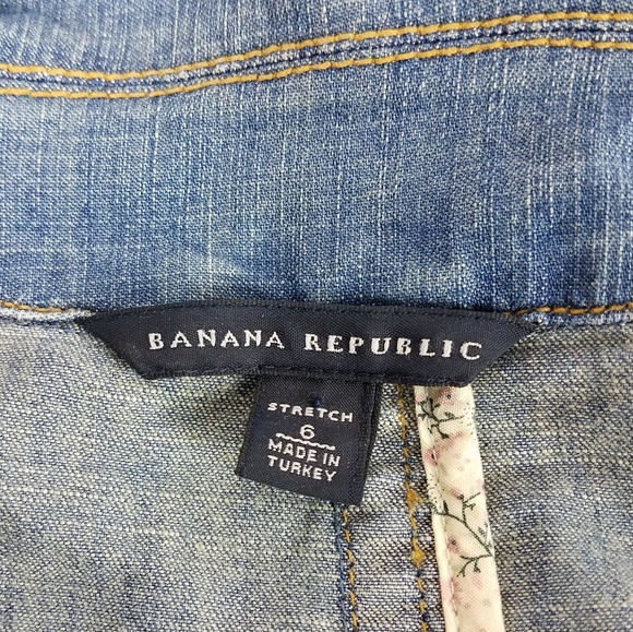 Banana Republic Denim Shirt-jac Jean Jacket sz6 - Picture 4 of 6